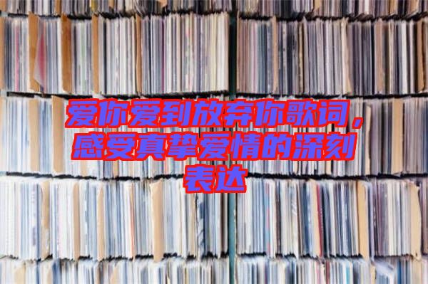 愛(ài)你愛(ài)到放棄你歌詞，感受真摯愛(ài)情的深刻表達(dá)