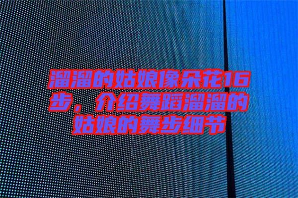 溜溜的姑娘像朵花16步，介紹舞蹈溜溜的姑娘的舞步細(xì)節(jié)