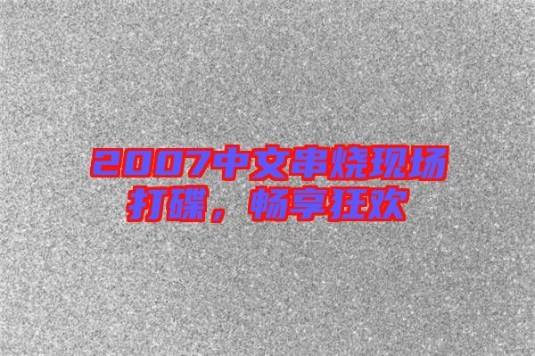2007中文串燒現(xiàn)場(chǎng)打碟，暢享狂歡