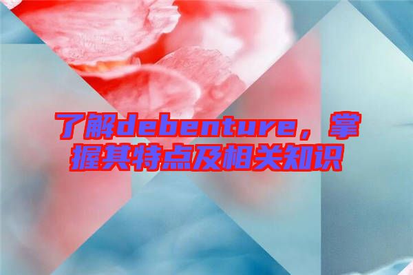 了解debenture，掌握其特點及相關(guān)知識