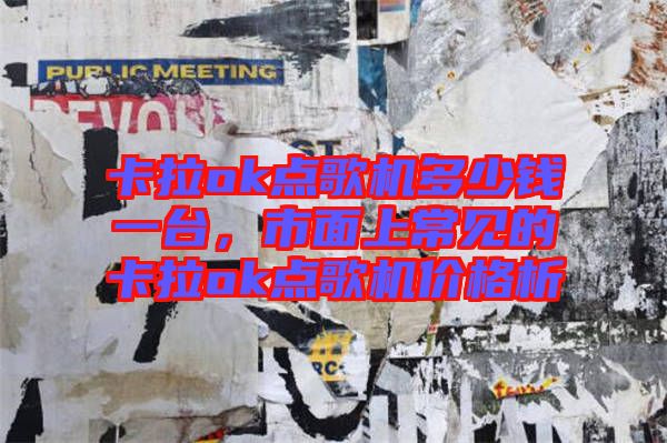 卡拉ok點歌機多少錢一臺，市面上常見的卡拉ok點歌機價格析