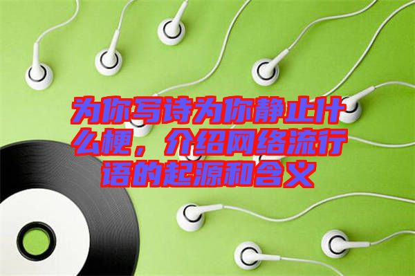 為你寫詩為你靜止什么梗，介紹網(wǎng)絡(luò)流行語的起源和含義