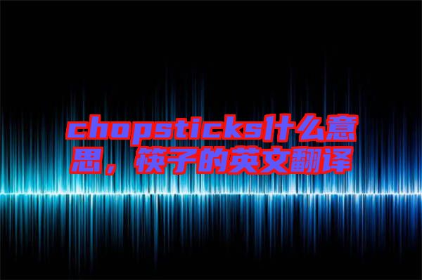 chopsticks什么意思，筷子的英文翻譯