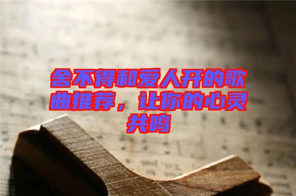 舍不得和愛(ài)人開的歌曲推薦，讓你的心靈共鳴