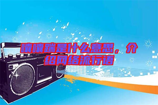 囔囔踹是什么意思，介紹網(wǎng)絡(luò)流行語