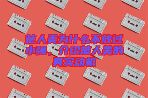 楚人美為什么不放過小強，介紹楚人美的真實動機