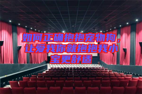 如何正確抱抱寵物狗，讓愛(ài)我你就抱抱我小寶更舒適