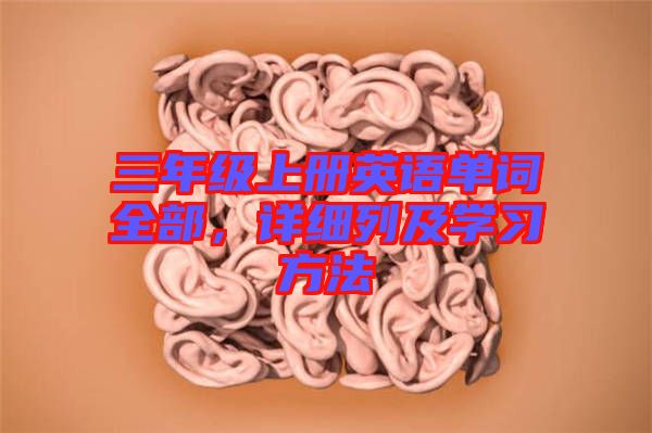 三年級上冊英語單詞全部，詳細列及學(xué)習方法
