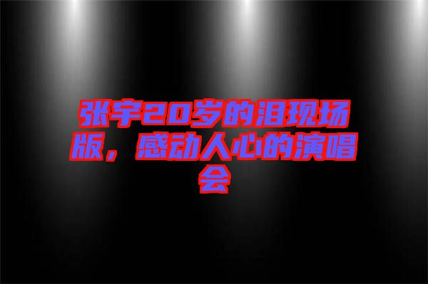 張宇20歲的淚現(xiàn)場(chǎng)版，感動(dòng)人心的演唱會(huì)