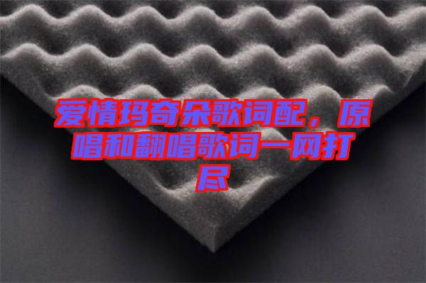 愛(ài)情瑪奇朵歌詞配，原唱和翻唱歌詞一網(wǎng)打盡
