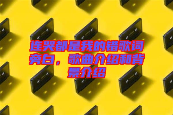 連哭都是我的錯(cuò)歌詞旁白，歌曲介紹和背景介紹