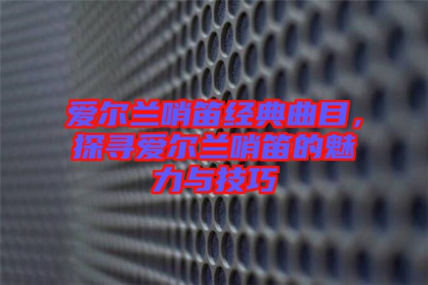 愛(ài)爾蘭哨笛經(jīng)典曲目，探尋愛(ài)爾蘭哨笛的魅力與技巧