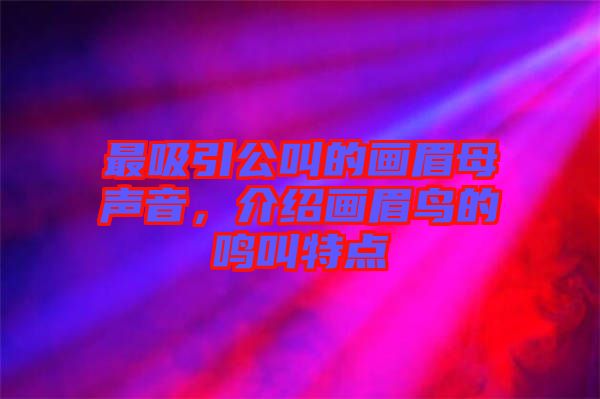 最吸引公叫的畫眉母聲音，介紹畫眉鳥的鳴叫特點(diǎn)