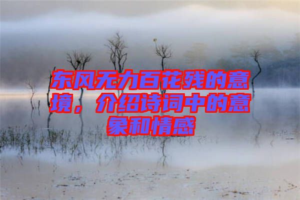 東風(fēng)無(wú)力百花殘的意境，介紹詩(shī)詞中的意象和情感