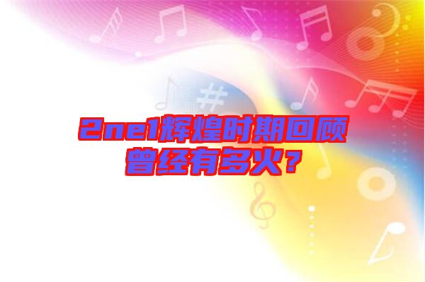 2ne1輝煌時(shí)期回顧曾經(jīng)有多火？