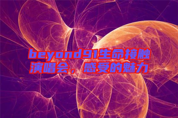 beyond91生命接觸演唱會，感受的魅力