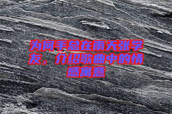 為何手總在雨天張學(xué)友，介紹歌曲中的情感寓意