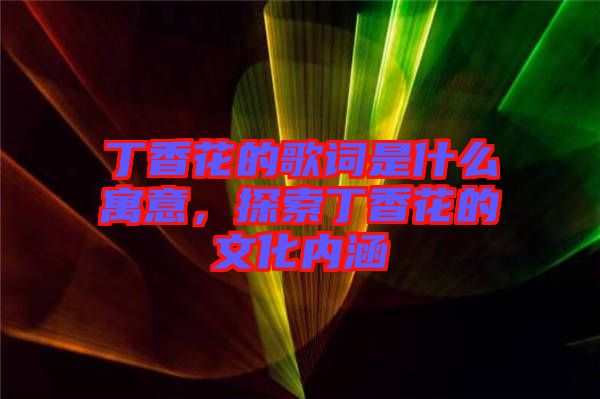 丁香花的歌詞是什么寓意，探索丁香花的文化內涵
