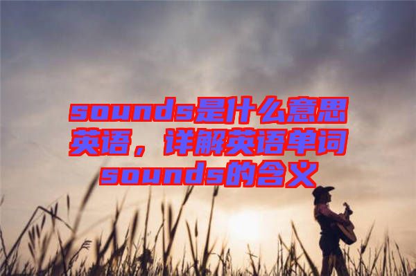 sounds是什么意思英語，詳解英語單詞sounds的含義