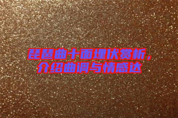 琵琶曲十面埋伏賞析，介紹曲調(diào)與情感達
