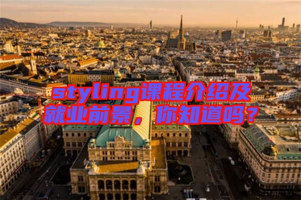 styling課程介紹及就業(yè)前景，你知道嗎？