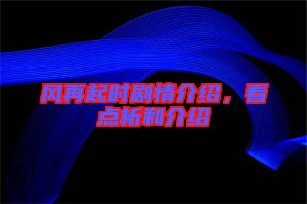 風(fēng)再起時劇情介紹，看點析和介紹