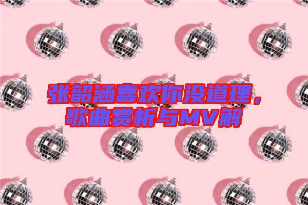 張韶涵喜歡你沒(méi)道理，歌曲賞析與MV解