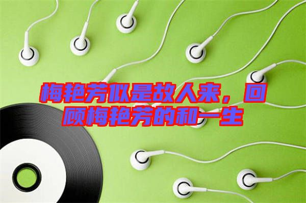 梅艷芳似是故人來，回顧梅艷芳的和一生