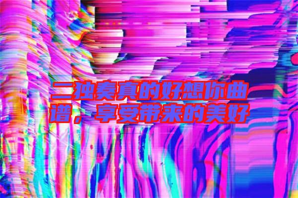 二獨(dú)奏真的好想你曲譜，享受帶來(lái)的美好