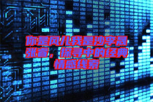 你是風(fēng)兒我是沙李晟張睿，探尋中的經(jīng)典情感線索