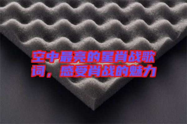 空中最亮的星肖戰(zhàn)歌詞，感受肖戰(zhàn)的魅力