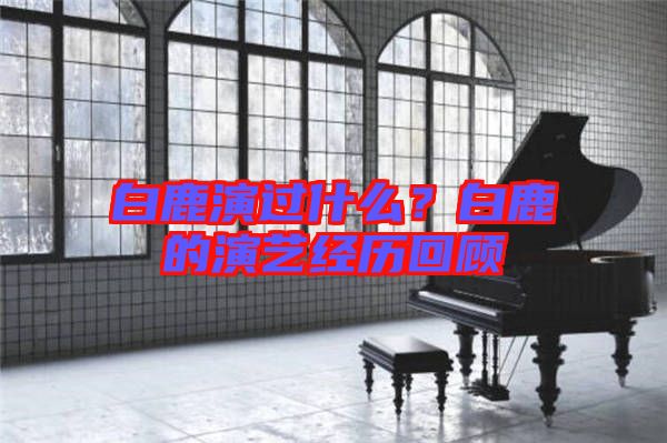 白鹿演過什么？白鹿的演藝經(jīng)歷回顧