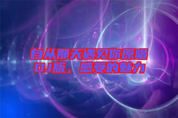 自從那天遇見你原唱DJ版，感受的魅力