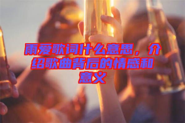 雨愛歌詞什么意思，介紹歌曲背后的情感和意義