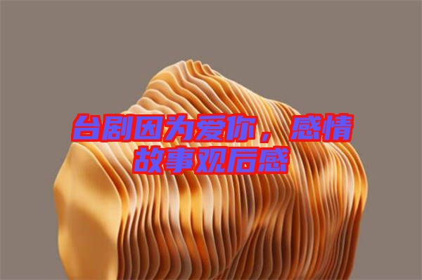 臺劇因為愛你，感情故事觀后感