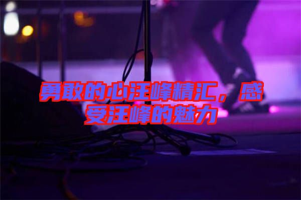 勇敢的心汪峰精匯，感受汪峰的魅力