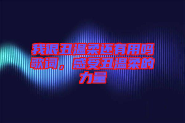 我很丑溫柔還有用嗎歌詞，感受丑溫柔的力量