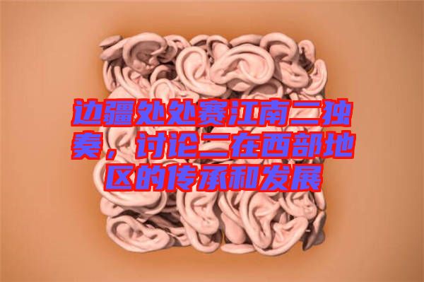 邊疆處處賽江南二獨(dú)奏，討論二在西部地區(qū)的傳承和發(fā)展