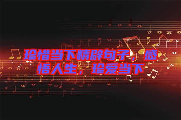 珍惜當(dāng)下精辟句子，感悟人生，珍愛(ài)當(dāng)下