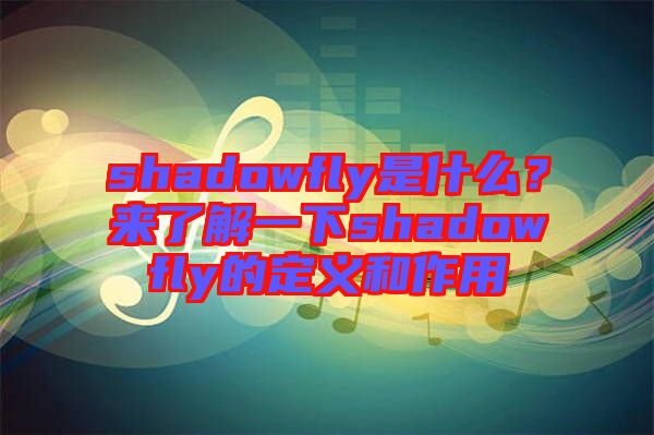 shadowfly是什么？來了解一下shadowfly的定義和作用