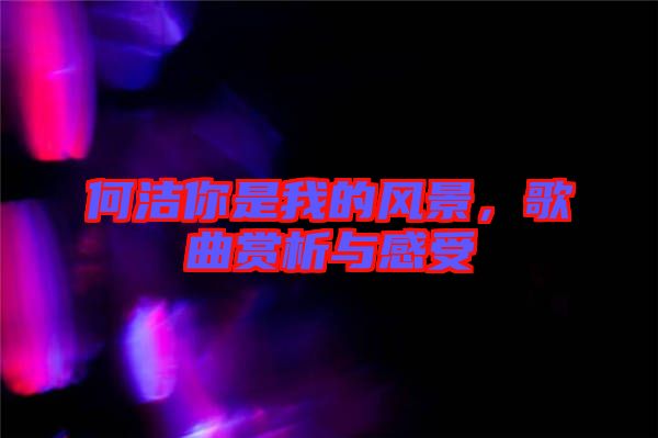 何潔你是我的風(fēng)景，歌曲賞析與感受