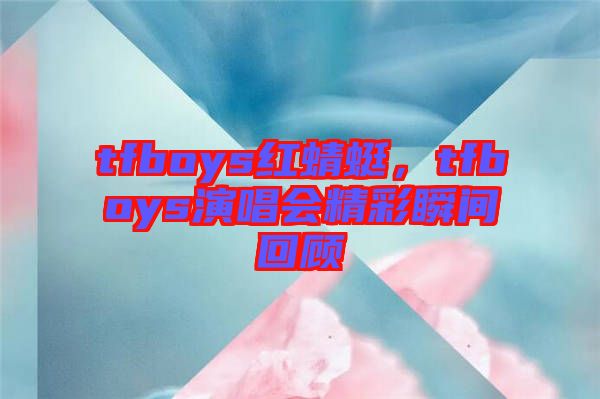 tfboys紅蜻蜓，tfboys演唱會精彩瞬間回顧