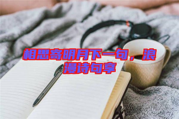 相思寄明月下一句，浪漫詩句享