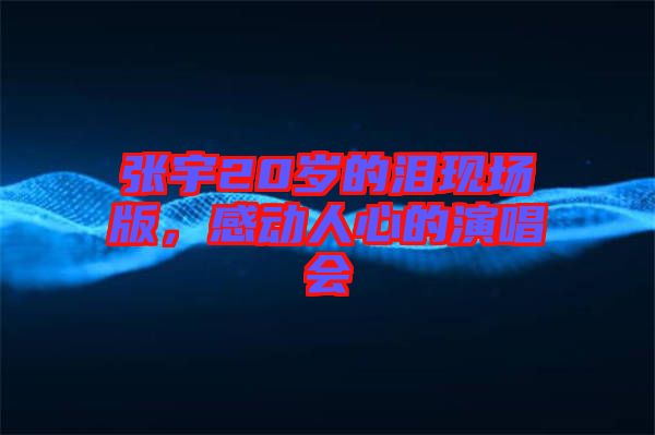 張宇20歲的淚現(xiàn)場版，感動人心的演唱會