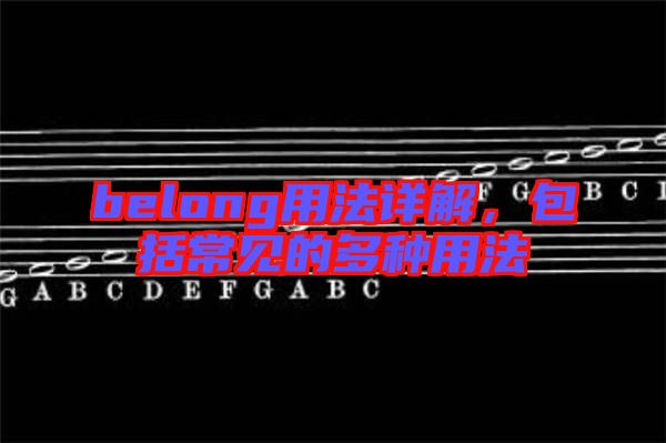 belong用法詳解，包括常見的多種用法
