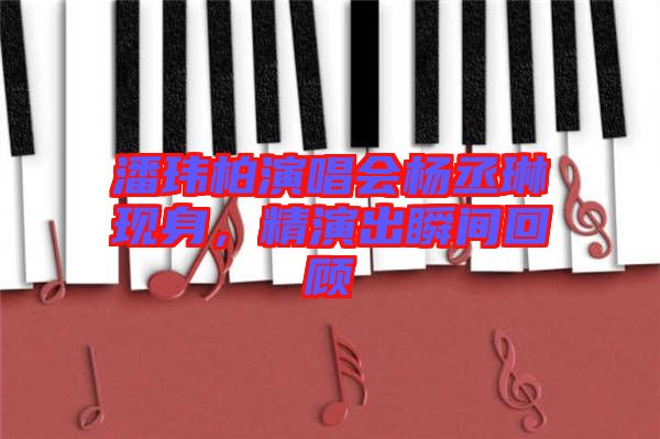 潘瑋柏演唱會(huì)楊丞琳現(xiàn)身，精演出瞬間回顧