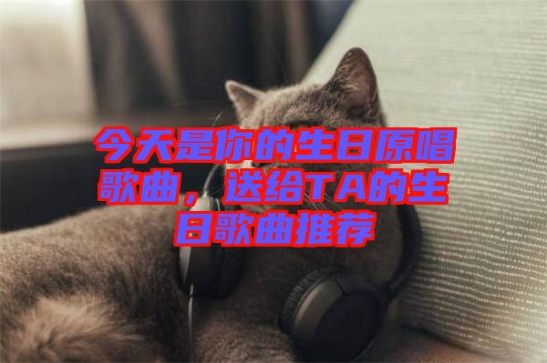 今天是你的生日原唱歌曲，送給TA的生日歌曲推薦