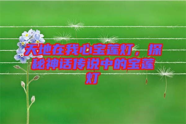 天地在我心寶蓮燈，探秘神話傳說中的寶蓮燈