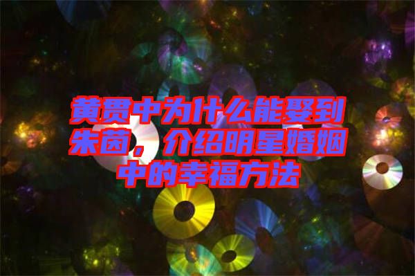 黃貫中為什么能娶到朱茵，介紹明星婚姻中的幸福方法