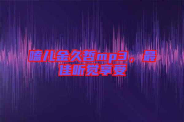 嗑兒金久哲mp3，最佳聽覺享受